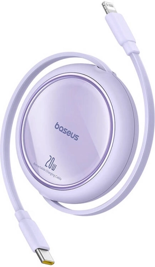 Baseus Free2Pull cavo di ricarica retrattile USB-C a Lightning 20W 1m viola
