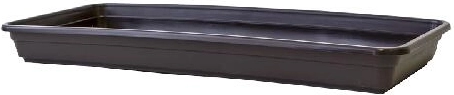 Sottovaso in plastica per cassetta Lobelia 50 cm marrone
