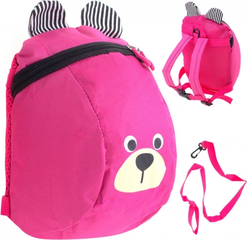 Children's backpack for preschoolers - teddy bear – Pink