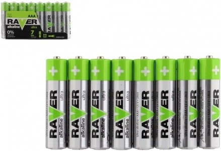 Batterie alcaline AAA 1,5 V – 8 pz RAVER