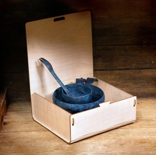 KUPILKA Premium S Gift Set Blue – cup 21, bowl 55 and spork 205