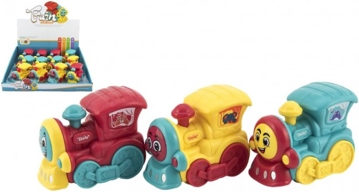Plastic push-and-go engine 8 cm for little ones – 3 colors