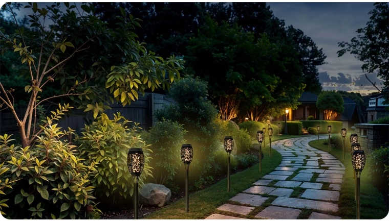 Luce atmosferica con effetto fiamma