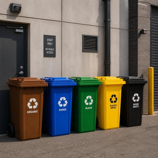 Tri des déchets par couleurs