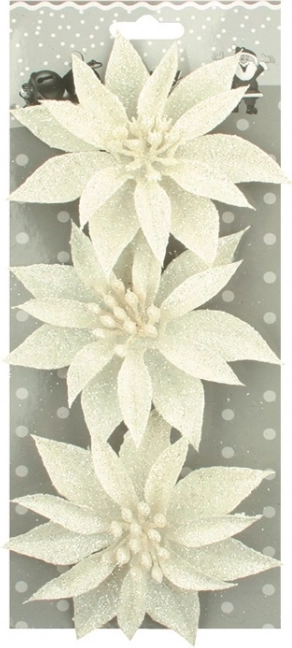 Christmas Roses with Glitter