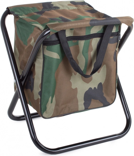 Opvouwbare toeristische en visserskruk met camo-tas