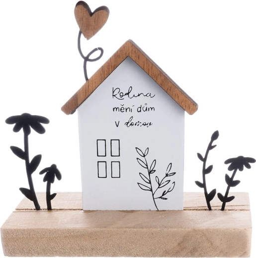 Häuschen „Familie“ – Holz-Metall-Innendekoration