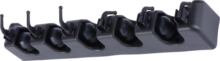 Sei ganci ribaltabili per accessori