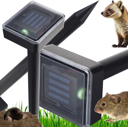 Solar ultrasonic mole and rodent repeller 1000 m²