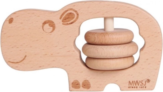 Wooden Hippo Rattle