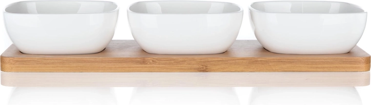 Elegante Kombination aus Porzellan und Bambus