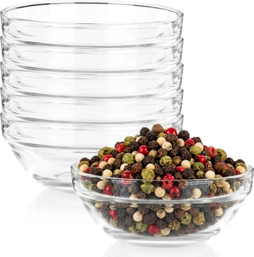 Glazen schaaltjes Vilde 215 ml (10,5 cm), 6 stuks