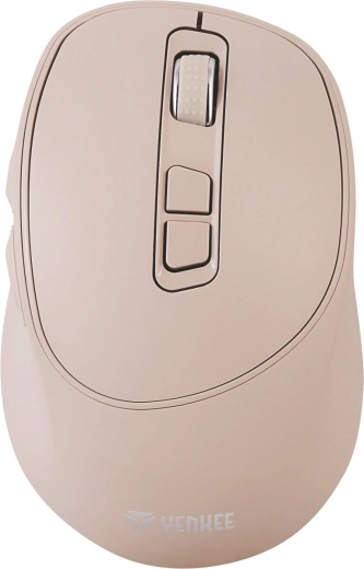 Souris sans fil 2,4 GHz avec interrupteurs silencieux et recharge USB‑C – Beige