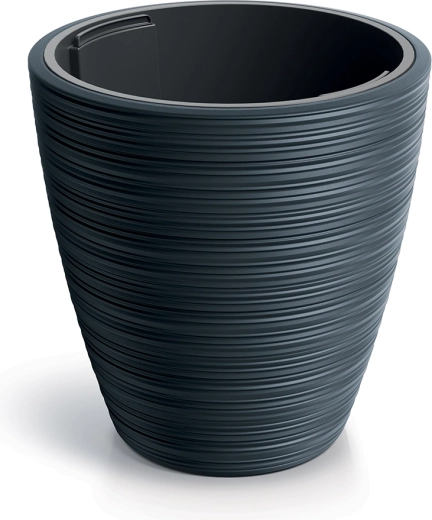 Vaso VENA ROUND con inserto 19,8 cm, antracite