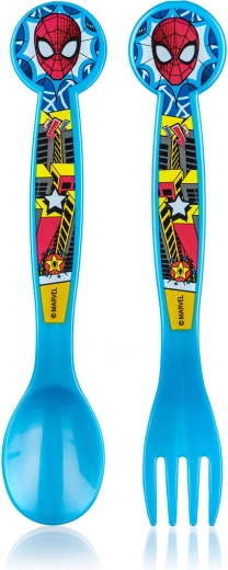 Children's plastic cutlery SPIDERMAN, 2-piece set