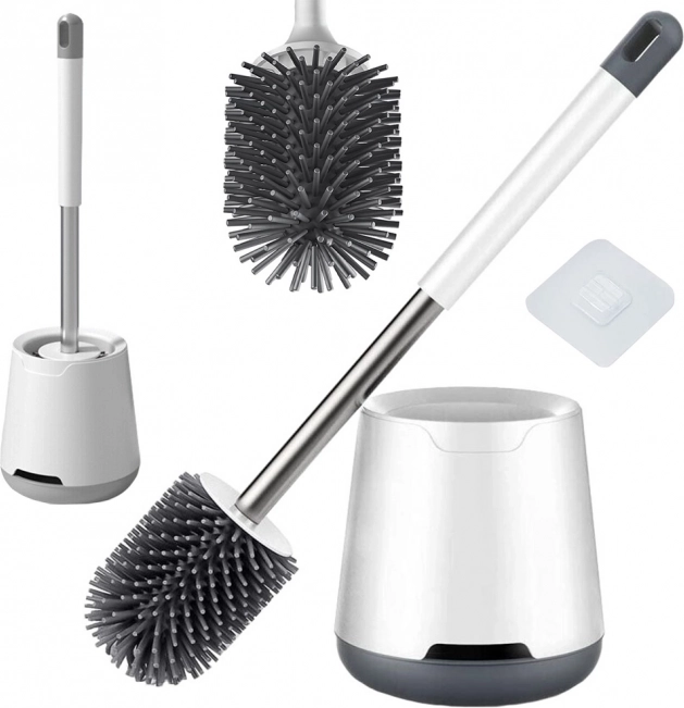 Silicone Hanging Toilet Brush with Holder