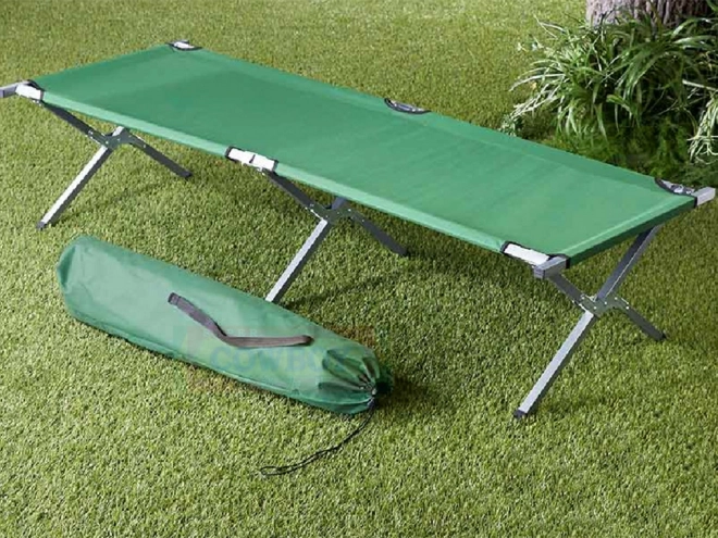 Folding camping bed green with bag