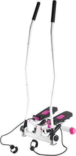 Twist stepper with resistance bands and high handles HMS pink