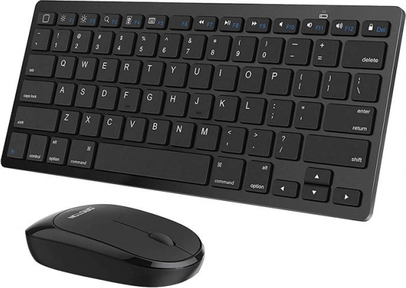 Set tastiera e mouse wireless Omoton nero