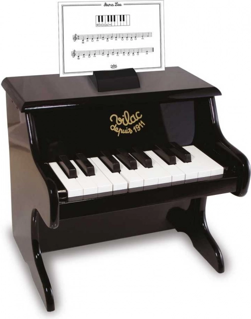 Vilac children's black wooden piano