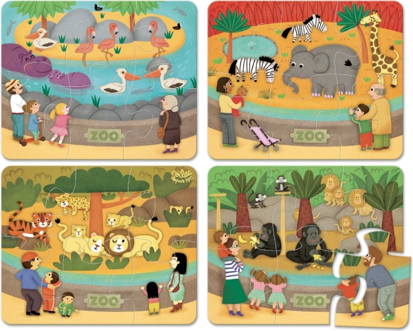 Vilac Drvene Puzzle Zoo