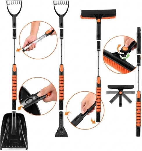 Set telescopico per auto 3 in 1 per neve e ghiaccio