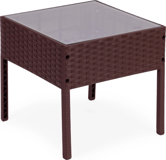 Table pratique avec verre trempé