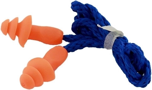 Corded earplugs, reusable, attenuation 32 dB