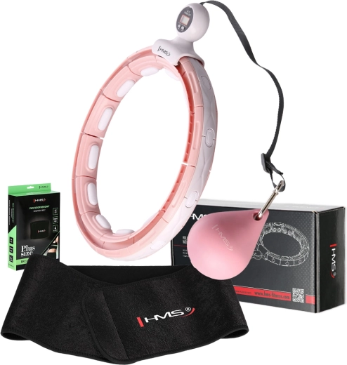 Set hula hoop massaggiante smart con contatore e magneti + fascia snellente HMS BR163 Plus Size