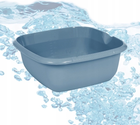 Bassine carrée avec bec verseur Nordic Blue 13 l (38 × 38 cm)