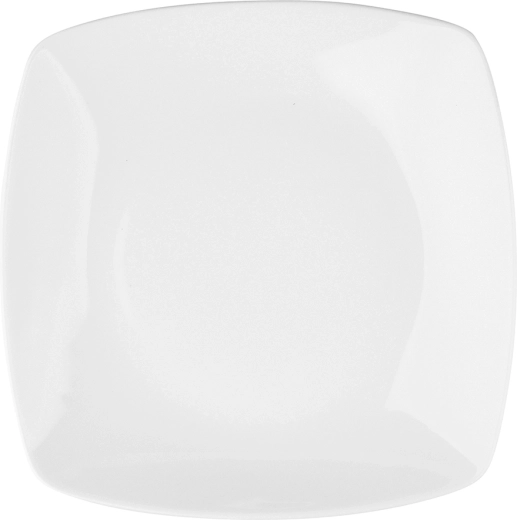 MARIAPAULA Moderna white square shallow dinner plate 25 cm