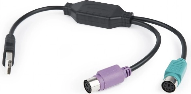 Adattatore 2× PS/2 a USB per mouse e tastiera