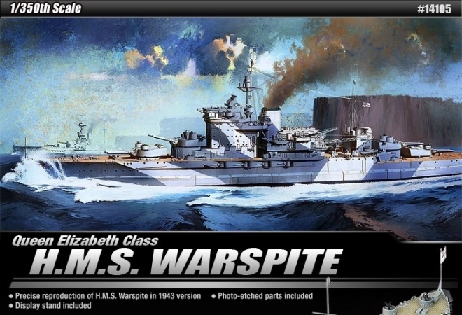 H.M.S. Warspite Ship Model – plastic kit