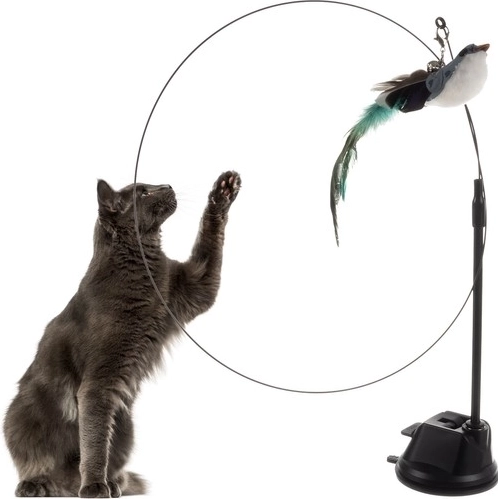 Cat Toy with Suction Cup and Bird