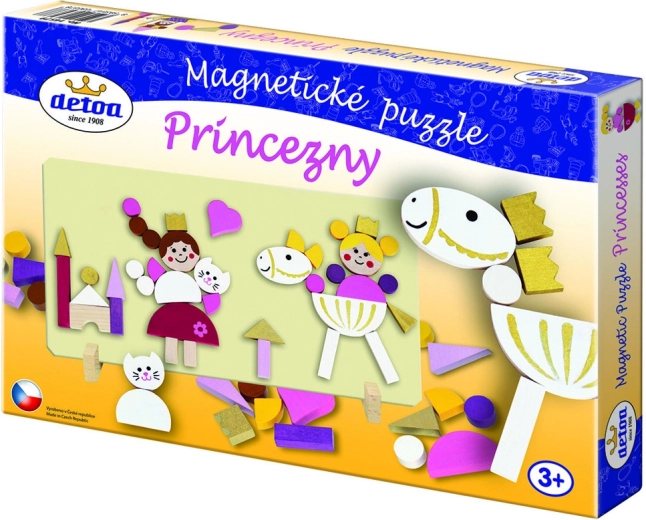Detoa Magnetic Wooden Princess Puzzle, 45 Pieces