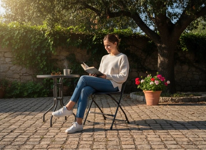 Confort sur la terrasse comme au jardin