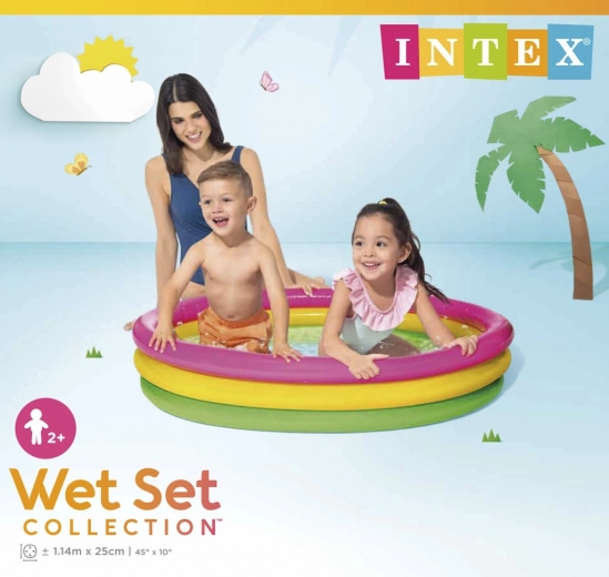 Intex dětský nafukovací bazének 147 × 33 cm se třemi prstenci