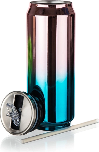 Boire confortablement avec couvercle et paille