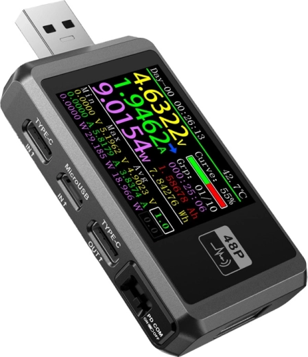 Testeur de ports USB FNIRSI FNB48P noir