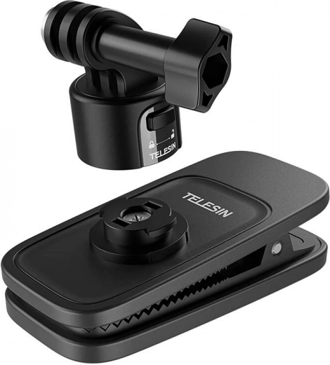 Telesin backpack clip with quick release for action cameras