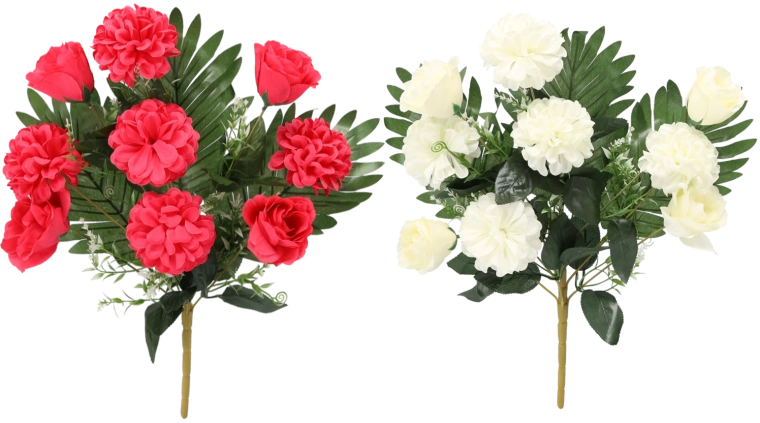 Ramo artificiale – bouquet di 9 crisantemi 47–50 cm, mix di colori