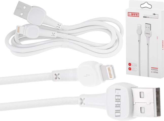 L-BRNO Lightning Charging Cable USB-A Fast White