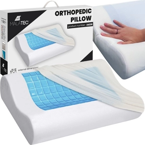 Large Ergonomic Pillow with Cooling Gel