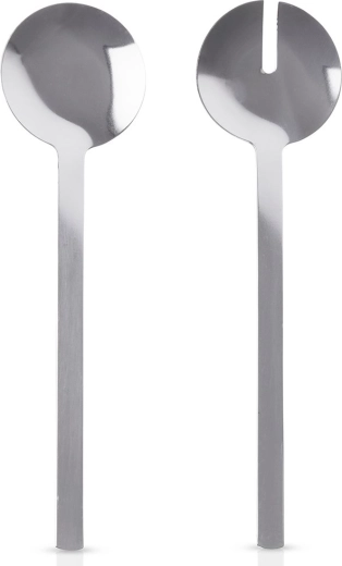 Cuillères à salade en acier inoxydable argentées – 2 pcs