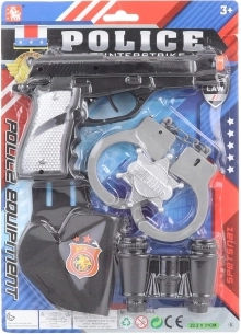 Police playset for kids with toy gun and accessories