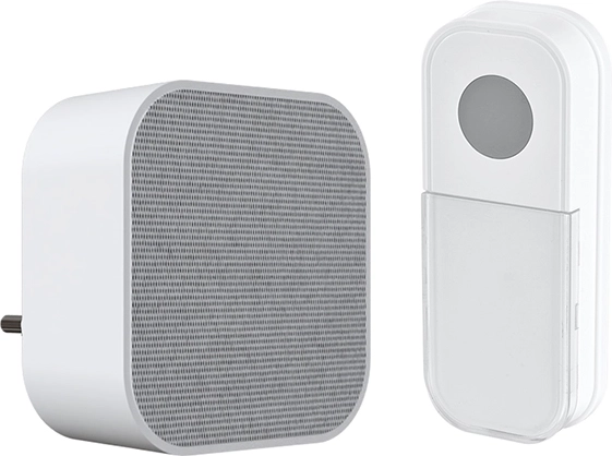 Solight wireless plug-in doorbell with learning code, range 180 m, white