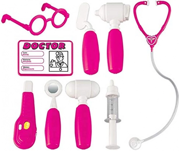 set medico rosa per bambini