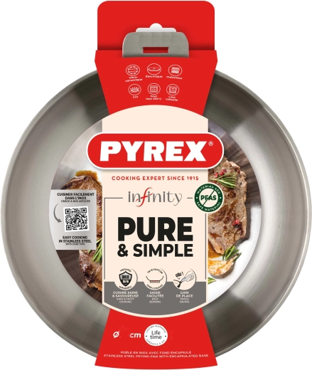 Pyrex Infinity 20 cm Frying Pan with Removable Handle
