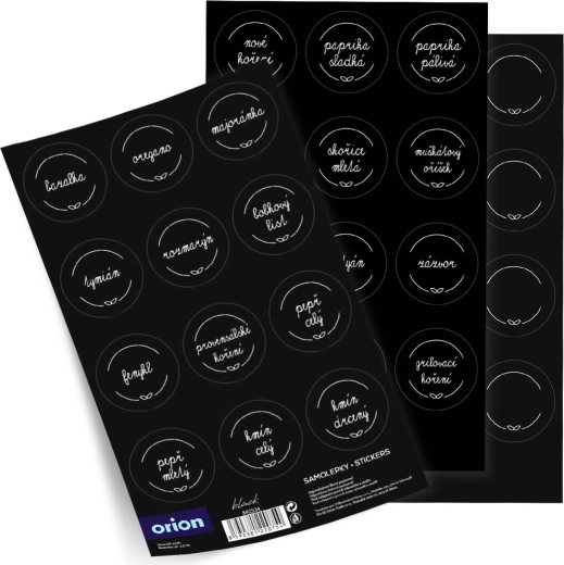 Autocollants pour pots à épices Black mix 36 cz