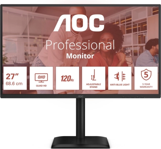 AOC Q27E4CV monitor IPS QHD da 27" 120 Hz con USB-C e RJ-45